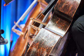 Detalle de violonchelo. Concierto de Bandas Sonoras de la 31 edición de Fancine de la Universidad...