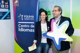 José Ángel Narváez en estand de la Fundación General de la UMA. Jornadas de Puertas Abiertas de l...