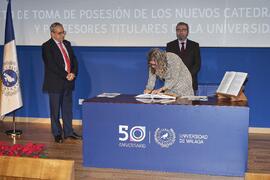 Toma de posesión de Esther Morillas García como catedrática del Área de Traducción e Interpretación (Lengua Italiana) de la Universidad de Málaga. Paraninfo. Diciembre de 2022