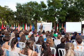 Acto de bienvenida a los alumnos Erasmus de la Universidad de Málaga. Jardín Botánico. Octubre de...