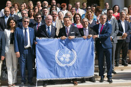 Foto de grupo. Presentación del Centro Internacional de Autoridades y Líderes. Ayuntamiento de Má...