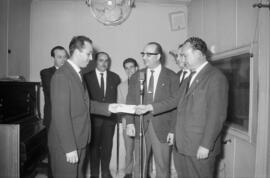 Málaga. Entrega de premios de la gasesosa malagueña "La Alcazaba". Marzo de 1963