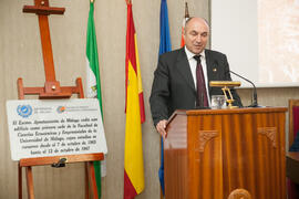 Eugenio José Luque en el acto conmemorativo del 50 Aniversario de la Facultad de Económicas. Facu...