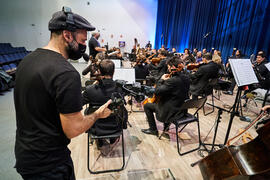 Ensayo del Concierto de Bandas Sonoras de la 31 edición de Fancine de la Universidad de Málaga. A...