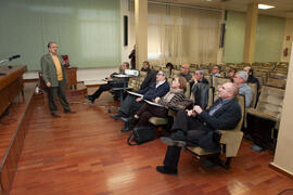 Conferencia de Juan Ramón Cuadrado Roura. Encuentro del grupo "EconomistasXAndalucía". ...