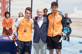 Entrega de medallas. Campeonato de España Universitario de Pádel. Antequera. Abril de 2017