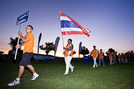 Equipo de Tailandia. Inauguración del Campeonato Mundial Universitario de Golf. Antequera Golf. J...