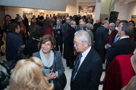 Momentos previos a la inauguración de la exposición "Paisajes Andaluces", de Eugenio Ch...