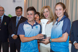 Entrega de trofeo. Campeonato de España Universitario de Golf. Antequera. Abril de 2017