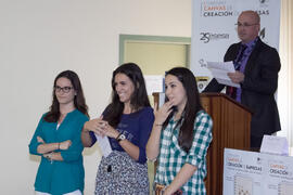 Estudiantes finalistas. Jornada de clausura del I Concurso de Creación de Empresas. Facultad de C...