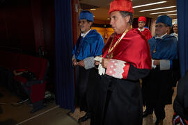 Comitiva previa a la imposición de la Medalla de Oro de la Universidad de Córdoba a la Universidad de Málaga. Córdoba. Junio de 2022