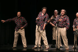 Actuación solidaria "La Chirigota del Selu". Cursos de Verano de la Universidad de Málaga. Vélez-Málaga. Julio de 2019