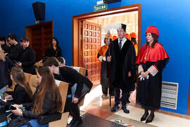 Comitiva académica. Investidura de Bernardo Quintero como Doctor "Honoris Causa" por la Universidad de Málaga. Paraninfo. Marzo de 2025