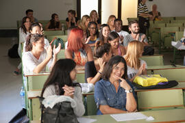 Alumnas en el acto de graduación del CIE de la Universidad de Málaga. Centro Internacional de Español. Septiembre de 2015