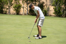 Jugada en el Campeonato Europeo de Golf Universitario. Antequera. Junio de 2019