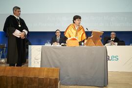 Toma de posesión de Rosario Gómez García como nueva Gerente de la Universidad de Málaga. Paraninfo. Marzo de 2024