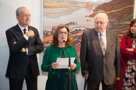 Mariluz Reguero en la inauguración de la exposición "Paisajes Andaluces", de Eugenio Ch...