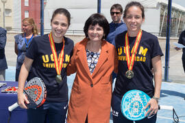Entrega de medallas. Campeonato de España Universitario de Pádel. Antequera. Abril de 2017