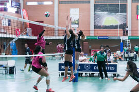Partido femenino Universidad de Málaga - Universidad de A Coruña. Campeonato de España Universitario de Voleibol. Complejo Polideportivo Universitario. Abril de 2018