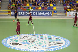 Partido España contra Portugal. 14º Campeonato del Mundo Universitario de Fútbol Sala 2014 (FUTSAL). Antequera. Julio de 2014