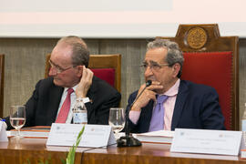 Francisco de la Torre y José Ángel Narváez. Presentación de la memoria del 50 Aniversario de la F...