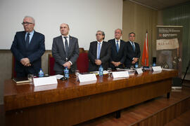 Mesa presidencial de la clausura del 50 Aniversario de la Facultad de Económicas. Facultad de Cie...