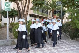 Comitiva académica. Investidura de Hermanfrid Schubart, Alejandro Portes y Luis Enrique de la Villa como Doctores "Honoris Causa" por la Universidad de Málaga. Paraninfo. Octubre de 2024