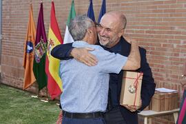 Antonio Morillas y Eugenio Luque. Homenaje al personal jubilado de la Facultad de Ciencias Económicas y Empresariales. Campus de El Ejido. Septiembre de 2022
