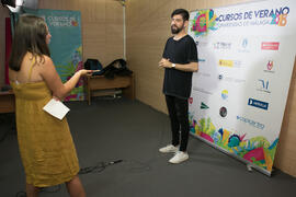 Entrevista a Manu Sánchez. Curso "El humor en las artes escénicas". Cursos de Verano de la Universidad de Málaga. Marbella. Julio de 2018