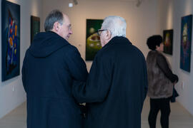 José Juan Díaz Trillo y Eugenio Chicano. Inauguración de la exposición "Inventario", de...