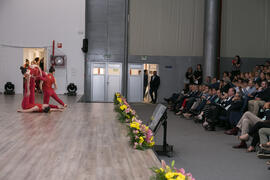 Actuación de Baruca Acrobática. Gala del Deporte Universitario 2018. Escuela Técnica Superior de Ingeniería de Telecomunicaciones. Junio de 2018