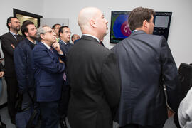 Visita de José Antonio Nieto, Secretario de Estado de Seguridad, a Aeorum. Edificio de Institutos...