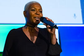 Ensayos previos. Gala de Clausura de la 30 edición de Fancine de la Universidad de Málaga. Cine Albéniz. Noviembre de 2020