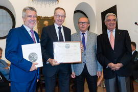 Entre de título Socio de Honor. 230º Aniversario de la Sociedad Económica Amigos del País. Plaza de la Constitución. Septiembre de 2019