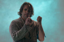 Álvaro Lozano en el ensayo previo de la gala inaugural de la XXV edición de Fancine de la Universidad de Málaga. Teatro Cervantes. Noviembre de 2015