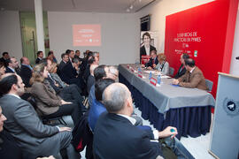 Presentación "Becas Santanter CRUE CEPYME: Prácticas Profesionales en Empresa". Rectora...