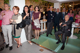 Fiesta posterior a la entrega de la Medalla de la Ciudad y del título de Hijo Predilecto a Eugenio Chicano. Ayuntamiento de Málaga. Octubre de 2014