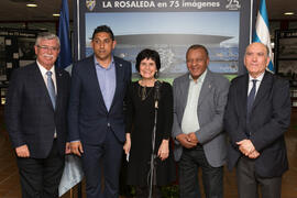 Inauguración de la exposición "La Rosaleda en 75 imágenes". Complejo Polideportivo Universitario. Marzo de 2017