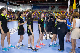 España ganadora en la categoría femenina. Ceremonia de clausura del Campeonato del Mundo Universi...