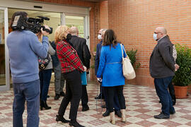 Momentos previos a la visita de la Ministra de Economía Nadia Calviño a la Universidad de Málaga....