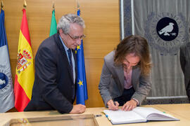 Toma de Posesión de Francisco Javier Fernández Baena como nuevo profesor titular del Departamento de Psicología Evolutiva y de la Educación de la Universidad de Málaga. Edificio del Rectorado. Febrero de 2018
