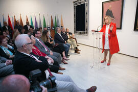 Adelaida de la Calle. Presentación del cuadro de la rectora Adelaida de la Calle en la Galería de Rectores de la Universidad de Málaga. Edificio del Rectorado. Marzo de 2019