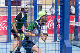 Jugadores en un partido. Campeonato de España Universitario de Pádel. Antequera. Abril de 2017