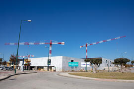 Obras del nuevo Pabellón de Gobierno. Campus de Teatinos. Diciembre de 2020