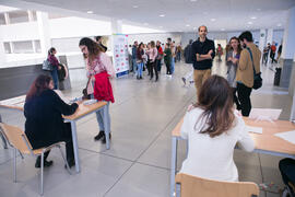 Punto de acreditación. "Dialogando" con Manu Sánchez. Complejo de Estudios Sociales y Comercio. Enero de 2018