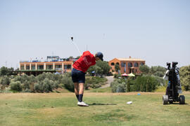 Jugada en el Campeonato Europeo de Golf Universitario. Antequera. Junio de 2019