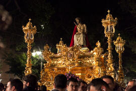 Santo Cristo Coronado de Espinas en la Estación de Penitencia de la Hermandad de los Estudiantes....