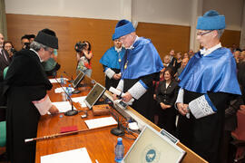 Investidura como Doctor "Honoris Causa" de Hans-Dieter Wienberg por la Facultad de Ciencias de la Universidad de Málaga. Rectorado. Mayo de 2016