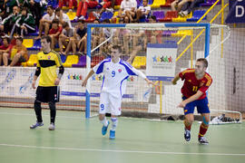 Partido España contra Eslovaquia. 14º Campeonato del Mundo Universitario de Fútbol Sala 2014 (FUTSAL). Antequera. Julio de 2014