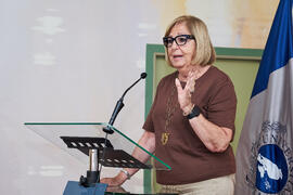 Adelaida de la Calle. Presentación del Retrato de Honor de D. Eugenio José Luque Domínguez. Facultad de Ciencias Económicas y Empresariales. Junio de 2025